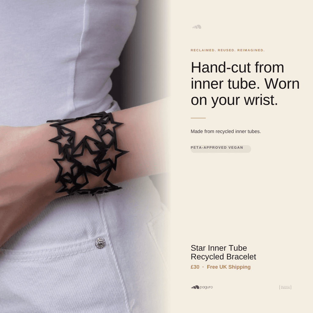 Star Inner Tube Recycled Bracelet-2