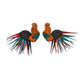 Rooster Totumo Earrings – Handcrafted Statement Jewellery-3
