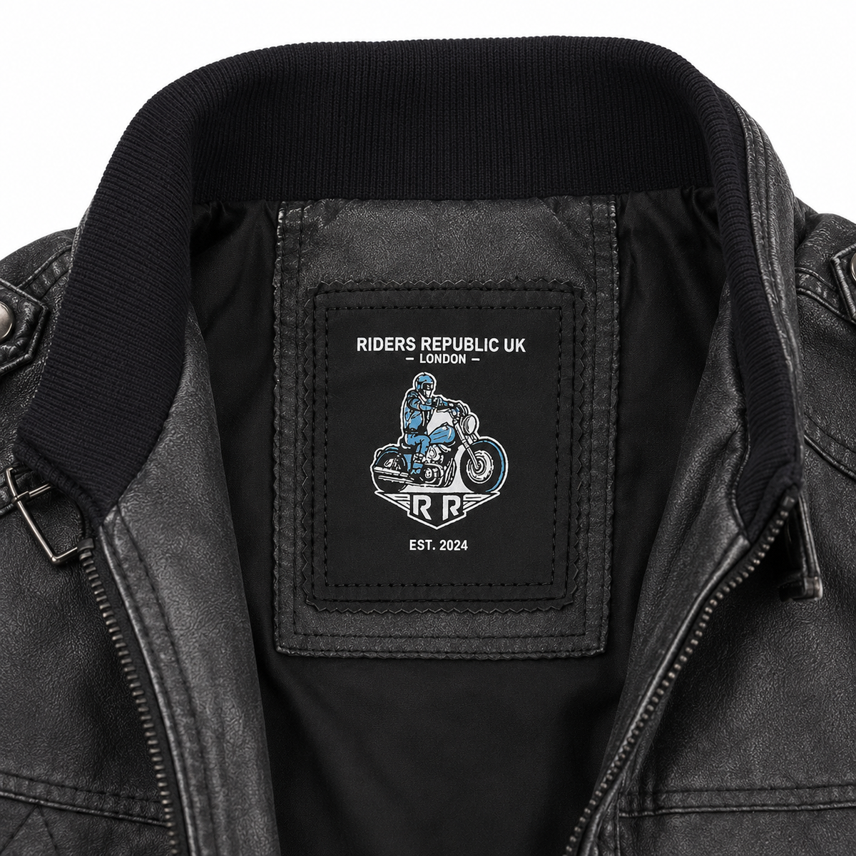 Men’s Distressed Grey Cafe Racer Cowhide Leather Jacket Premium Style