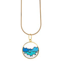 Cloud Recycled Wood Gold Necklace-1