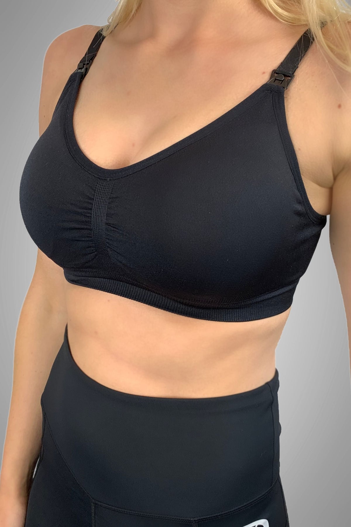 Seamfree Maternity & Nursing Bra – Black