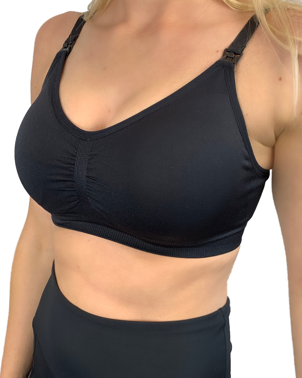 Seamfree Maternity & Nursing Bra – Black