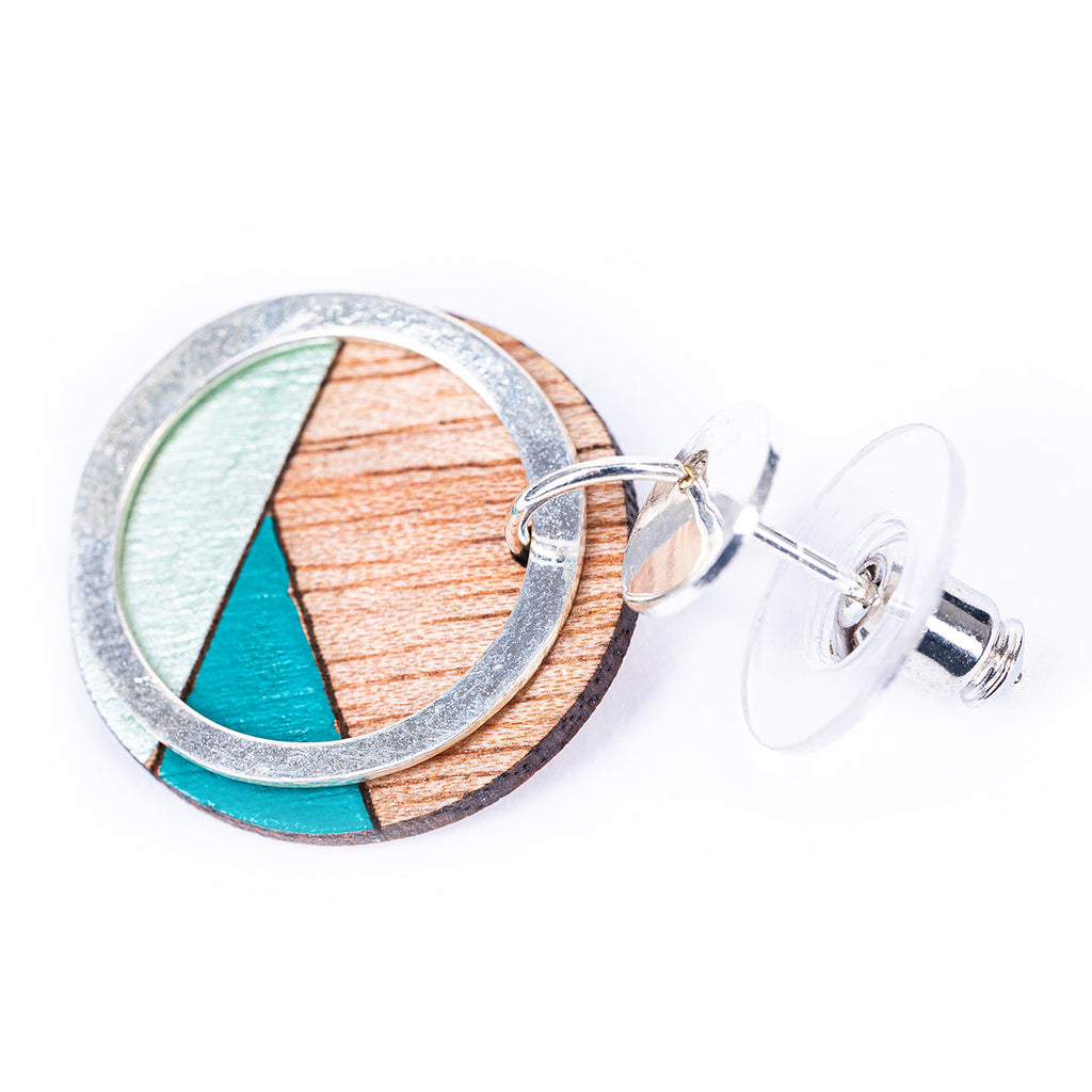 Conture Recycled Wood Silver Earrings (6 colours available)
