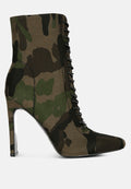 Wyndham Lace Up Leather Ankle Boots Cut Out Block Heel