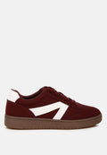 Zoomer Patchwork Chunky Sneakers Nubuck Faux Leather Flatforms