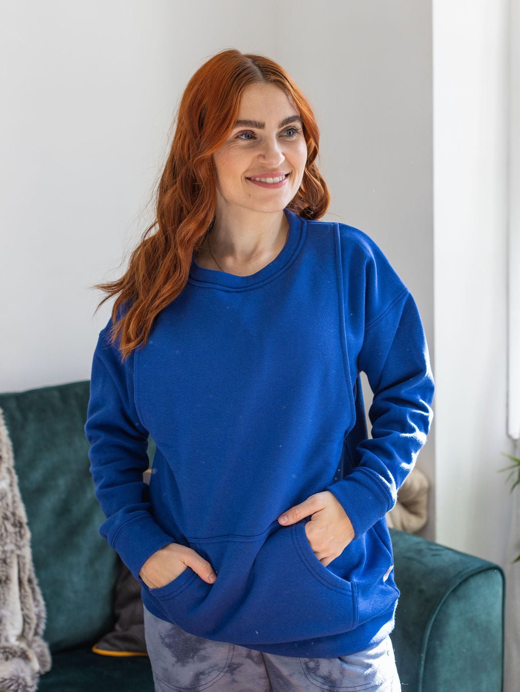 Bex Blue Breastfeeding Jumper-1