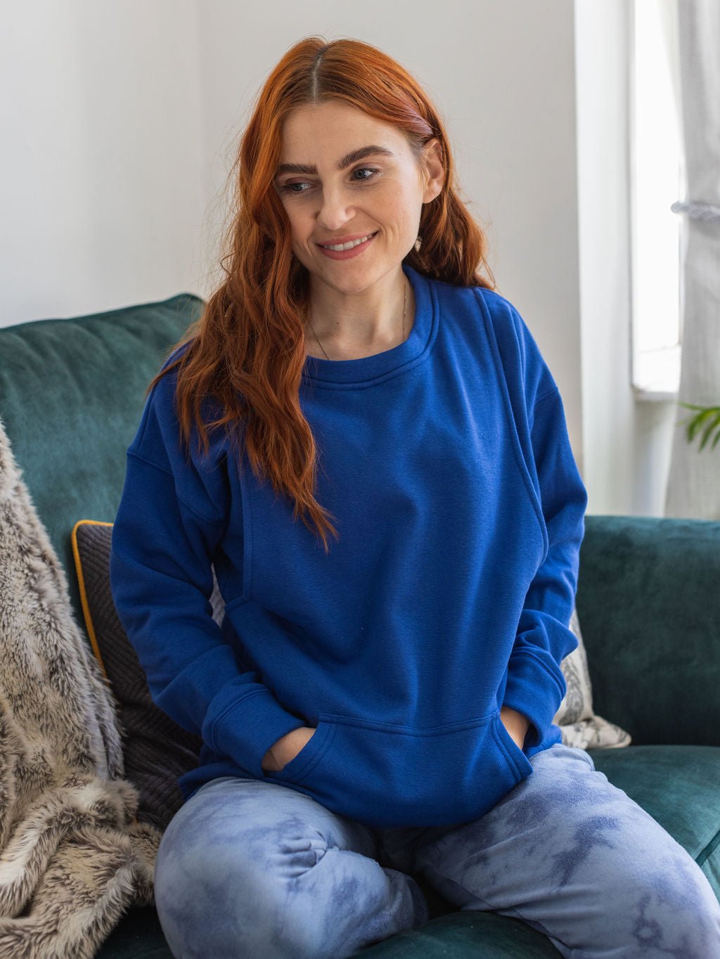 Bex Blue Breastfeeding Jumper-4