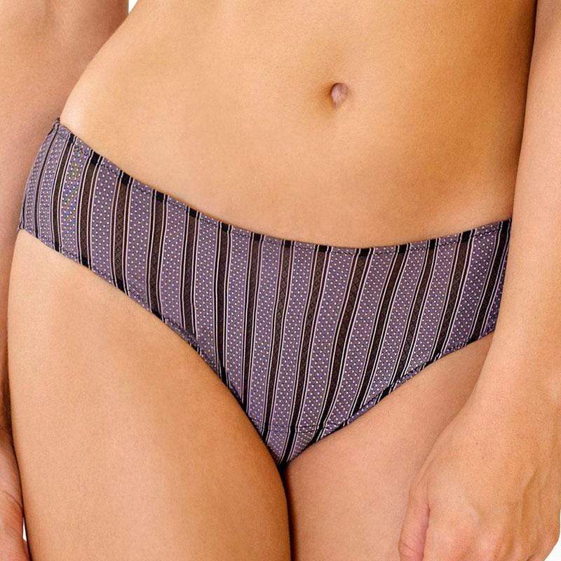 Soft Stretch Bikini Panty Daisy Stripe-0