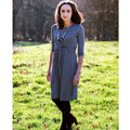 Gina Geo Breastfeeding Dress Blue-0