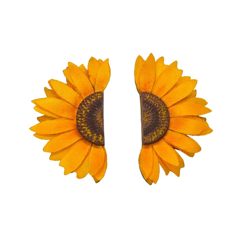 Sunflower Statement Earrings – Handcrafted Sustainable Totumo Jewellery-1