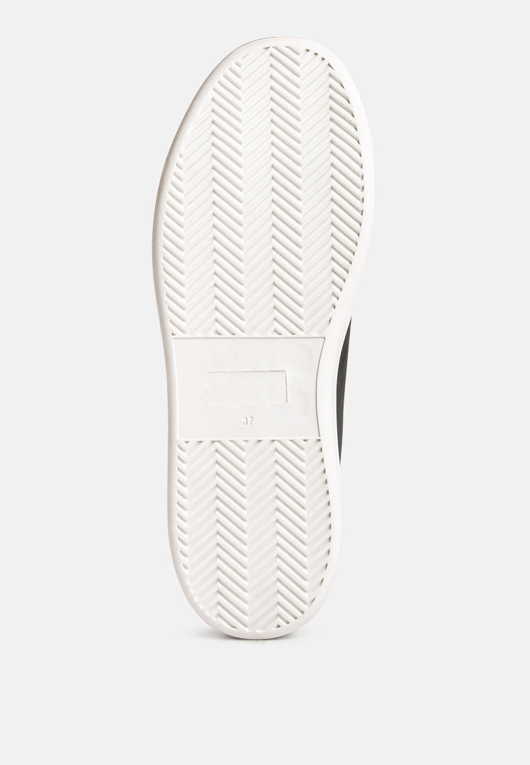 Minky Lace Up Casual Sneakers Chunky Sole Faux Leather Suede