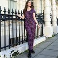Purple Leopard Breastfeeding Jumpsuit | Nursing Jumpsuit | MilkyMoon-0