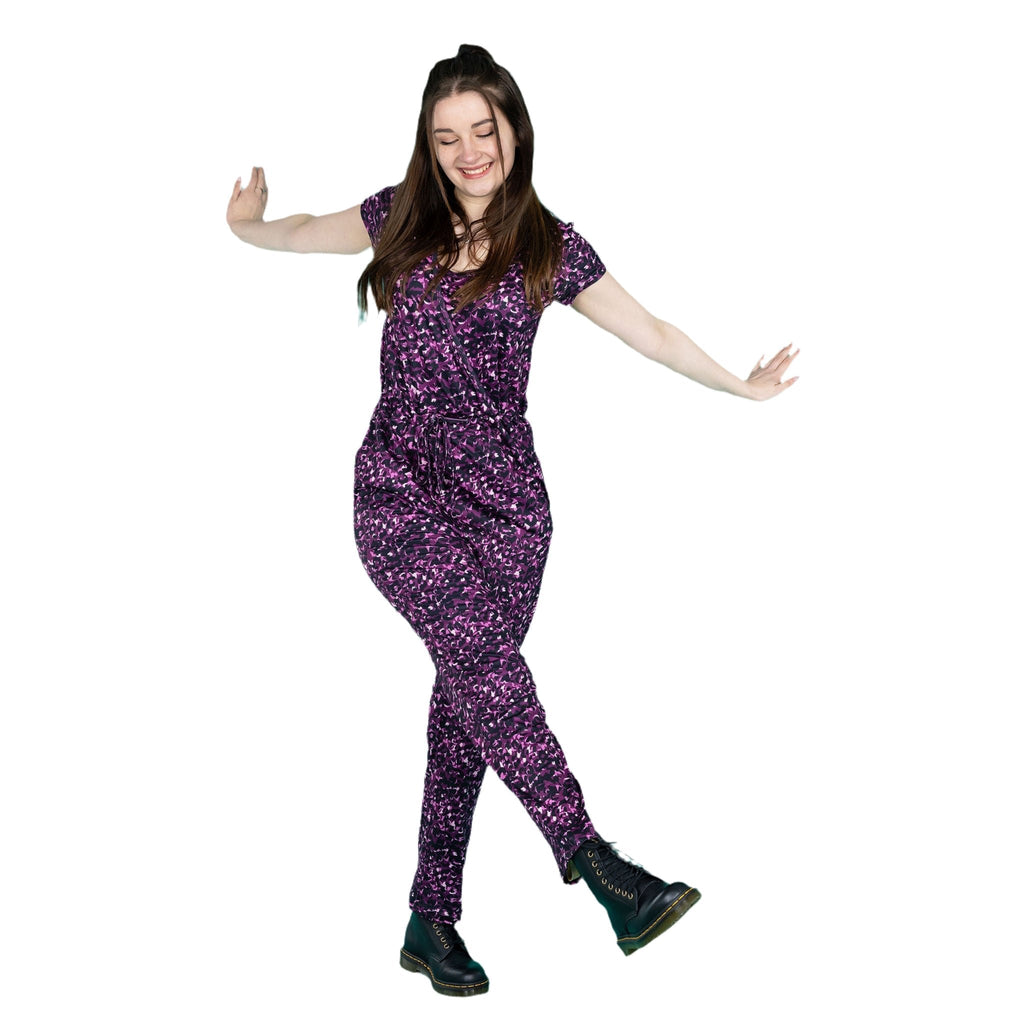 Purple Leopard Breastfeeding Jumpsuit | Nursing Jumpsuit | MilkyMoon-3