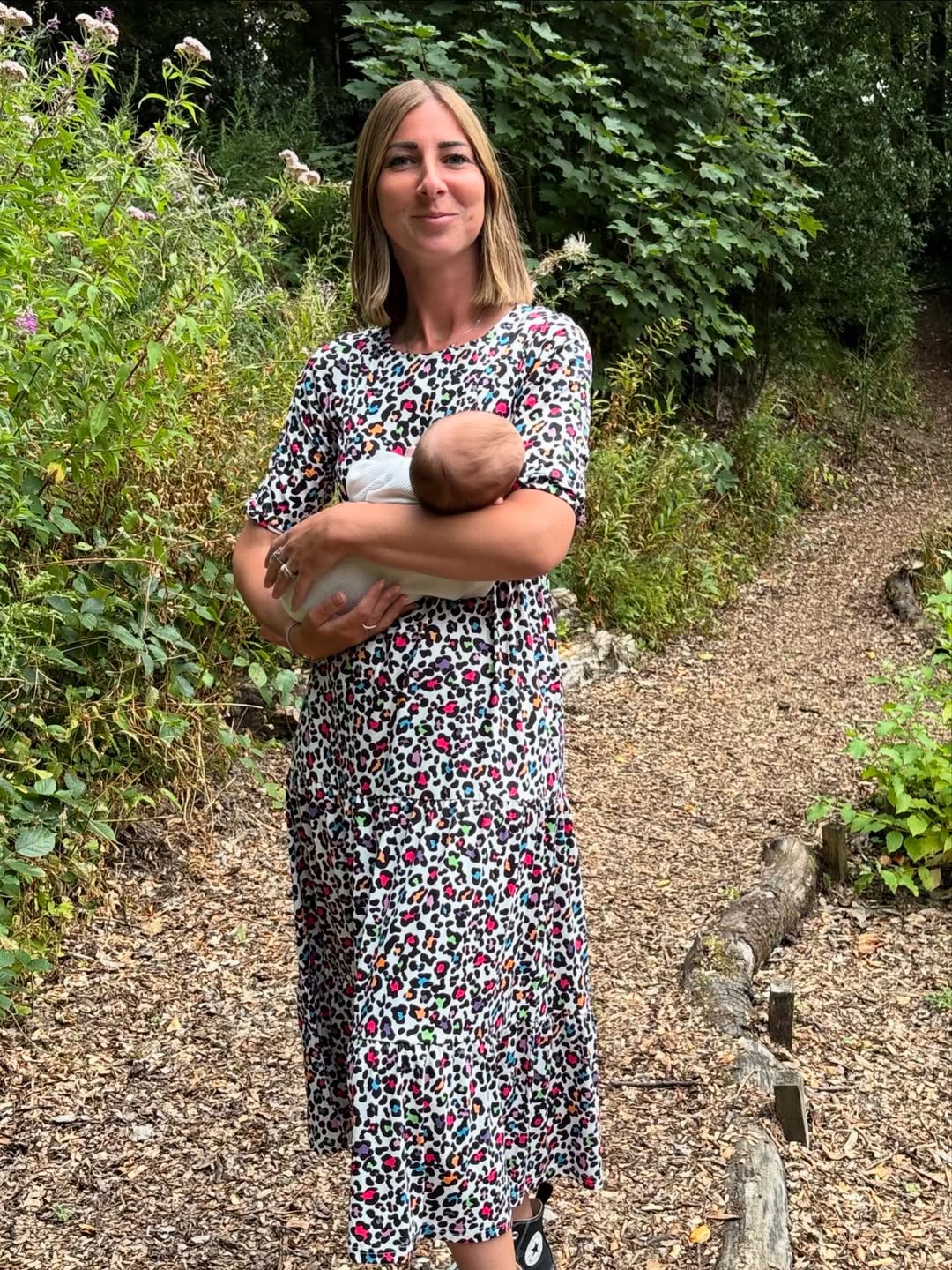Rainbow Leopard Midi Breastfeeding Dress | Nursing Dress | MilkyMoon-3
