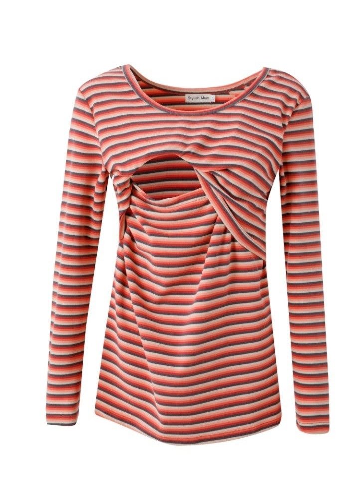 Rosie Stripe Breastfeeding Sweater-1