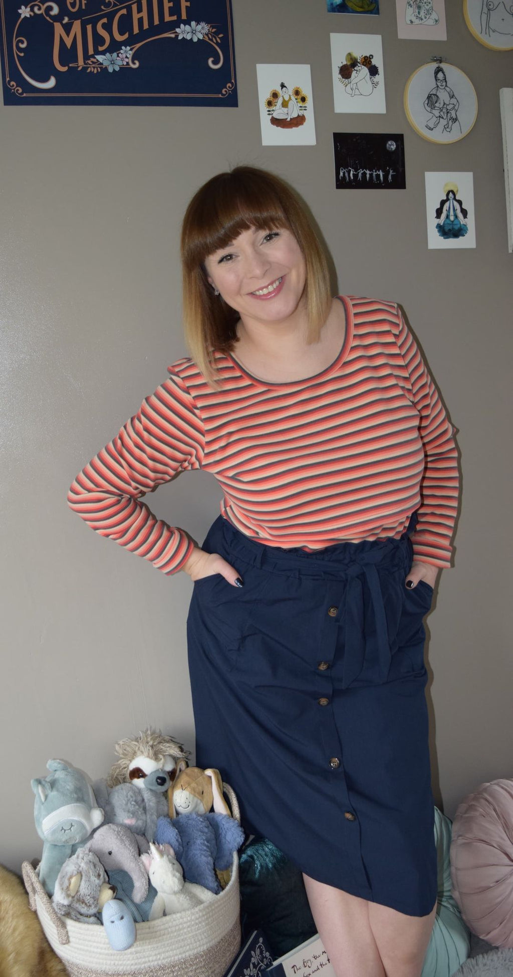 Rosie Stripe Breastfeeding Sweater-3