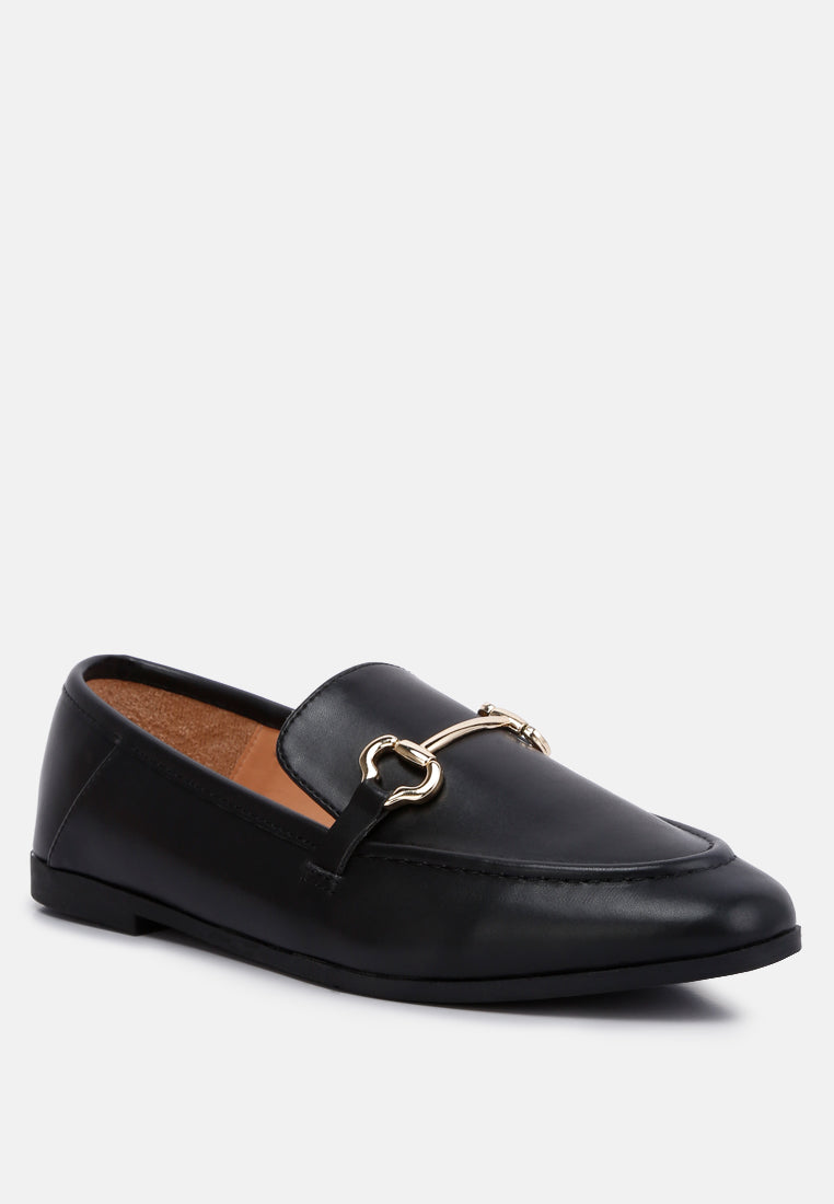 Talula Horsebit Faux Leather Loafers Recycled Eco-Friendly Flats