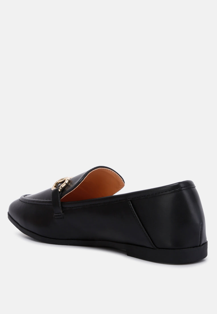 Talula Horsebit Faux Leather Loafers Recycled Eco-Friendly Flats
